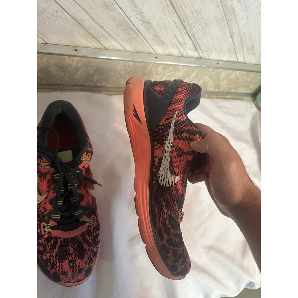 Nike Lunarglide 5 Mens Size 8.5 Shoes Sneakers Atomic Red - Picture 7 of 10